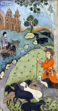 Yusuf som faarehyrde Bukhar religious Islam Oil Paintings